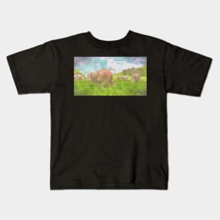 Rhinos - 犀牛 Kids T-Shirt